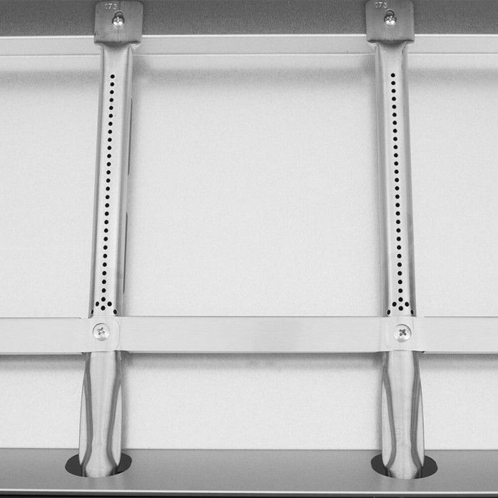 Plancha de gas Alma de 4 quemadores - COOKING BOX BY FAVEX - Placa de acero esmaltado de 77,5 x 33,8 cm - 4 quemadores de 9,6 kW - Para 12 personas - Negra
