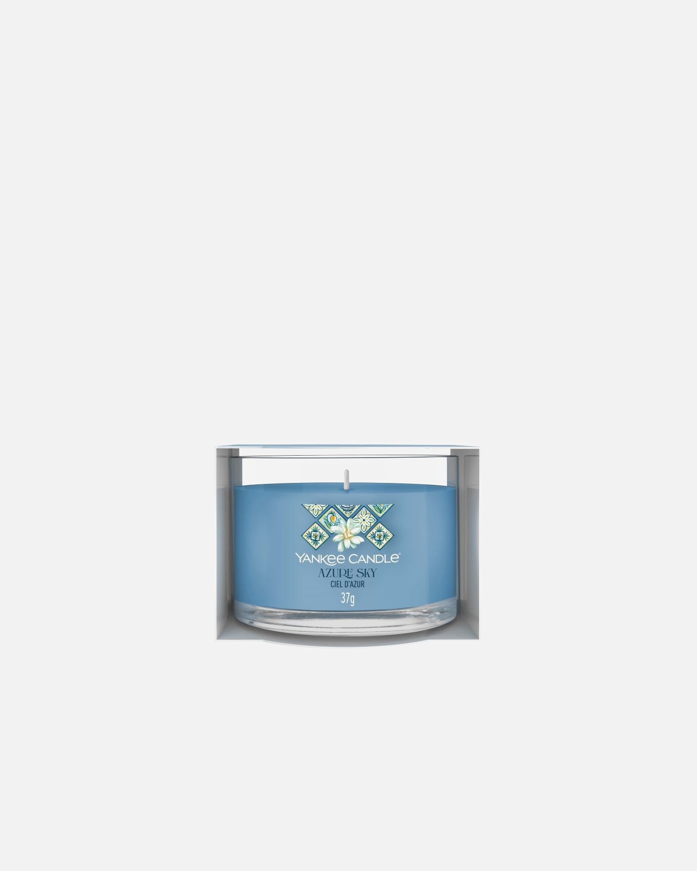 YANKEE CANDLE SIGNATURE SINGLE VOTIVE EN VERRE CIEL D'AZUR