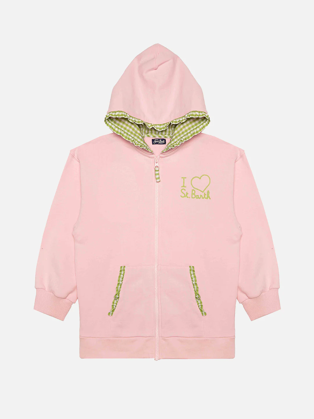 roze sweatshirt met geborduurde letters voor baby's