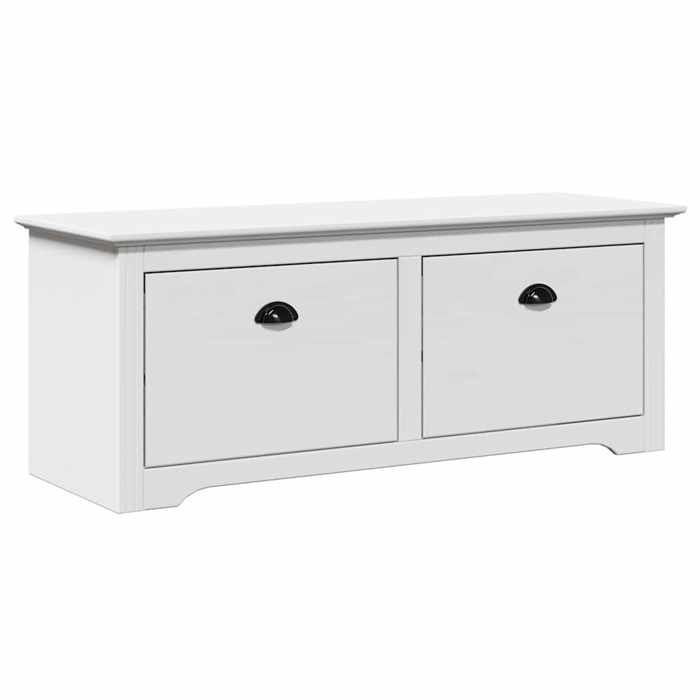 VidaXL BODO Flurbank, Weiß, 114x40x45 cm, Bank, Flursitzbank, Aufbewahrungsbank, Eingangsbereichbank, Flurmöbel 4016869