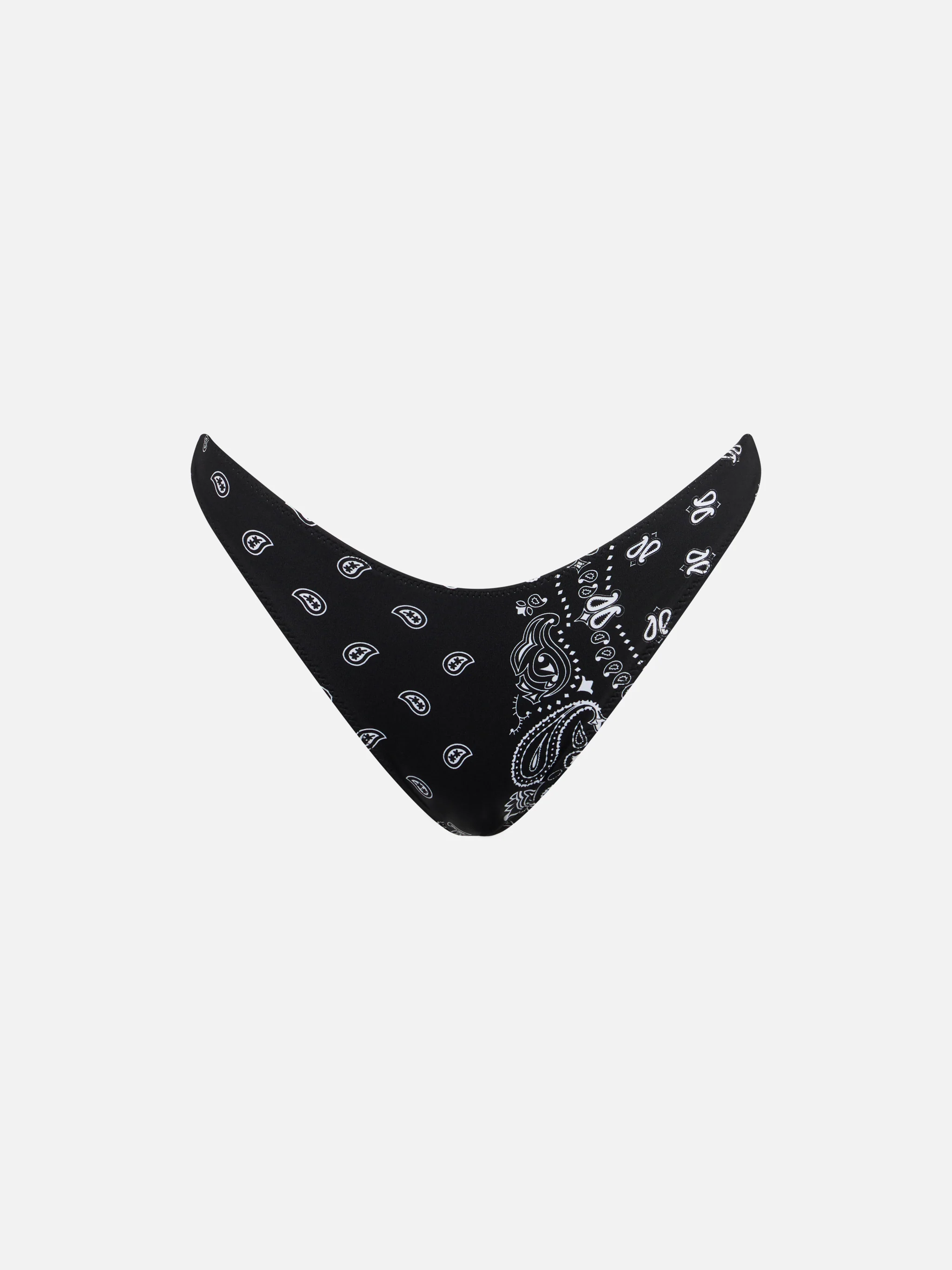 Culotte de bain taille haute pour femme avec imprimé bandana noir