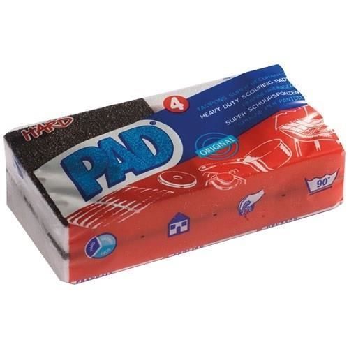 Lot de 4 tampons super récurant - PAD - Noir