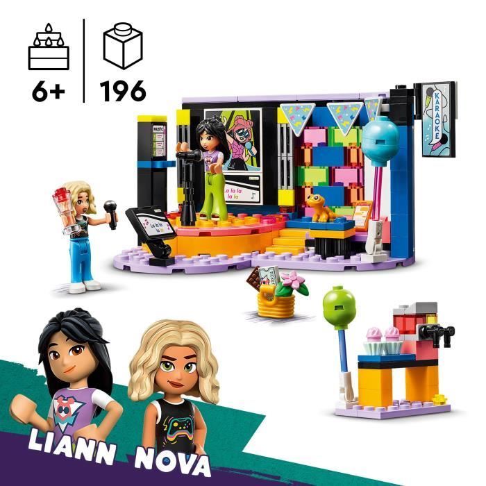 LEGO® 42610 Friends Karaoke Musical Toy con bambole e personaggi di Liann e Nova e un Gecko