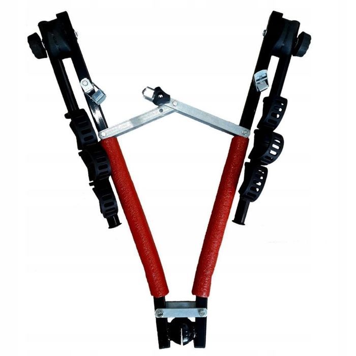 Porte-vélos sur attelage - AMOS - 3 vélos - Montage sans clé - Pliable - Bandes de fixation incluses - 62x76 cm