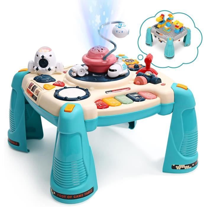 Mesa de actividades 10 en 1 para bebés - ZGEER - Juguete musical para el desarrollo - Blanco - A partir de 12 meses