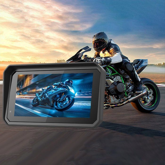 Écran de Navigation pour Moto 6 Pouces, Bluetooth, Portable, Étanche, Sans Fil, CarPlay, Android Auto, Lecteur MP5