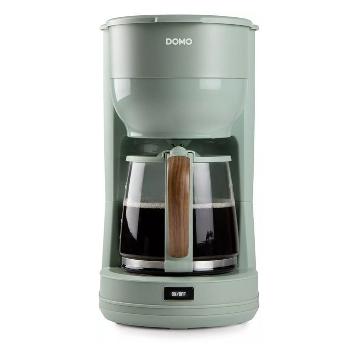 Cafetière filtre - DOMO - DO755K - 10 tasses - 1000 W - Poignée effet bois
