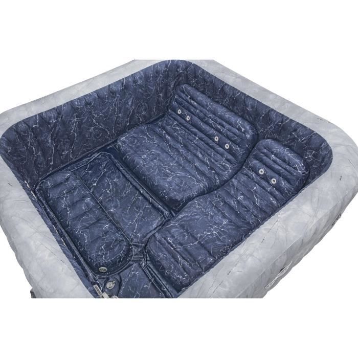 Spa gonflable BESTWAY - Lay-Z-Spa San Fransisco - Hydrojets - 230 x 230 x 71 cm - 5 à 7 places - Carré (couverture, 5 appuie-tête)