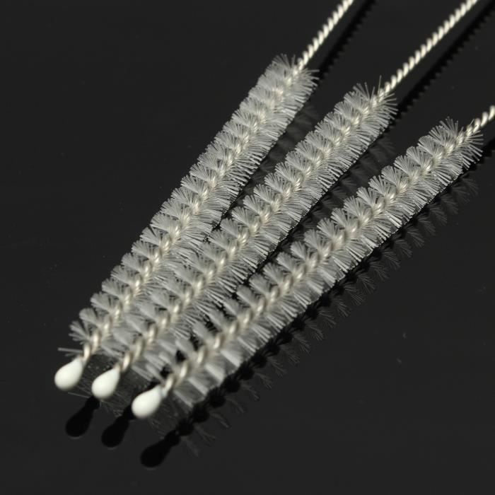 Cannucce in acciaio inox - TEMPSA - 8 pezzi - 3 spazzolini per la pulizia - Argento - Curve
