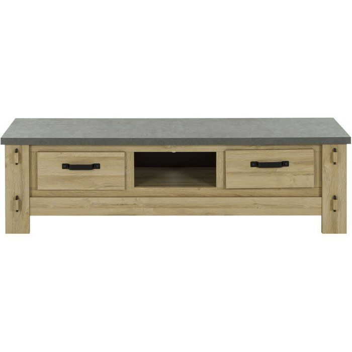 Meuble TV BROCELIANDE – Finition Chêne Clair – 172 × 50 × 49 cm – GAMI