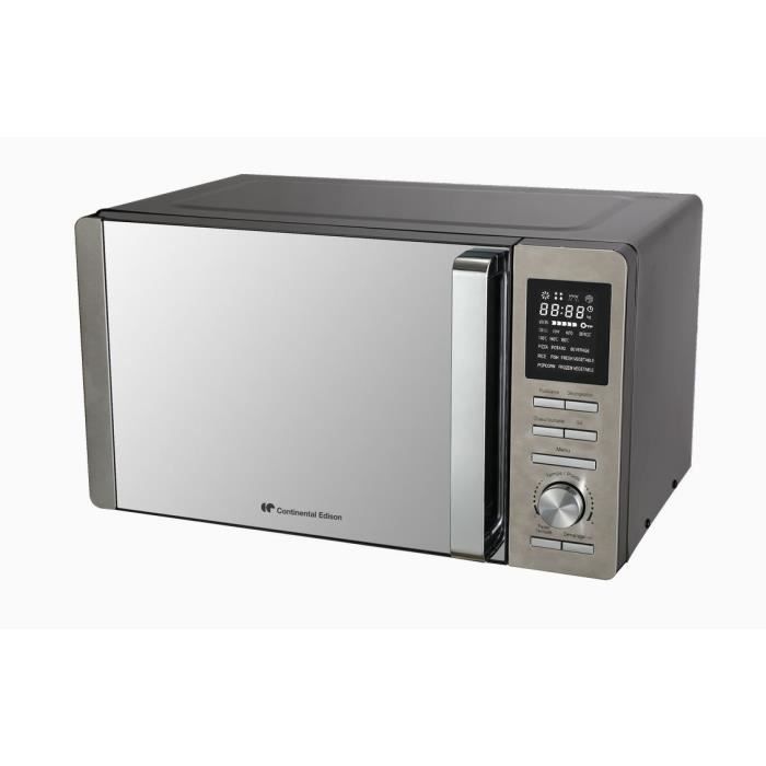 Combinatiemagnetron - CONTINENTAL EDISON - CEMO25SG13S3 - Zilver - 25 liter - Spiegeldeur - 1400 W - Grill 1200 W - Convectie 1200 W