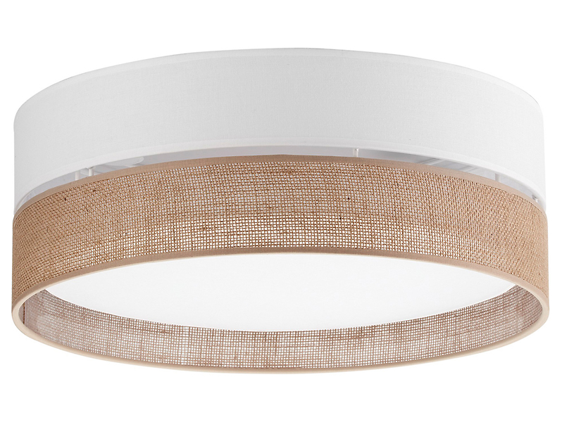Lampa sufitowa Linobianco 3-punktowa tkaninowa beżowa