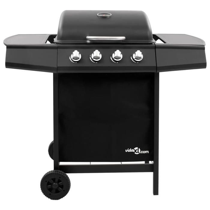 vidaXL Gasgrill mit 4 Brennern, Grillrost, Gartengrill, Outdoor-Grill 48545