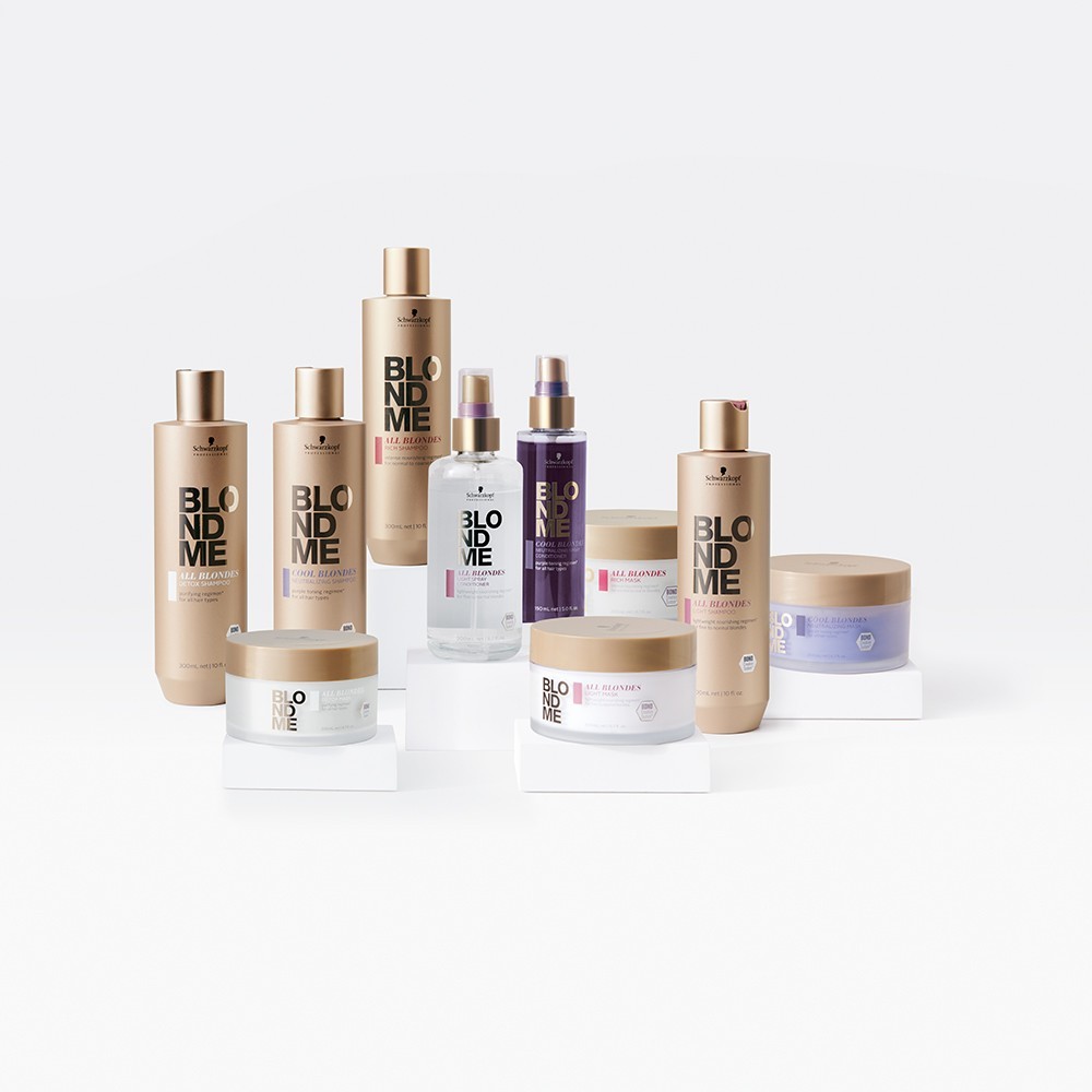 Schwarzkopf Professional matu šampūns BLONDME Cool Blondes neitralizējošais želejas noņēmējs - 300 ml