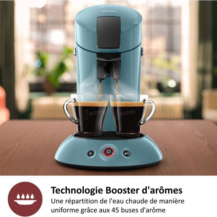 Cafetière à dosette - PHILIPS - SENSEO - HD6553/21 - Original - Bleu Gris