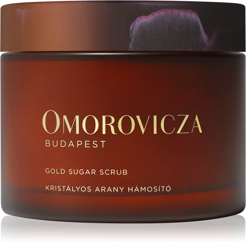 Omorovicza Gold Sugar Scrub reinigt en voedt de huid op milde wijze.