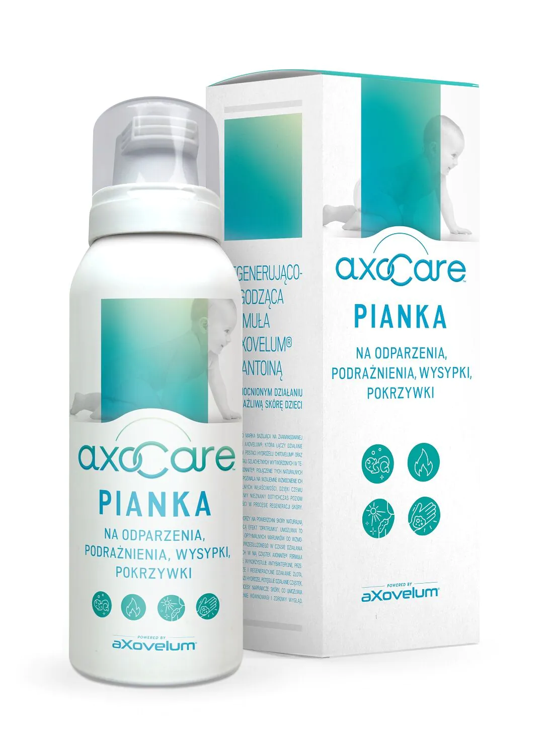Axocare Pianka dla dzieci na odparzenia, podrażnienia, wysypki, pokrzywki