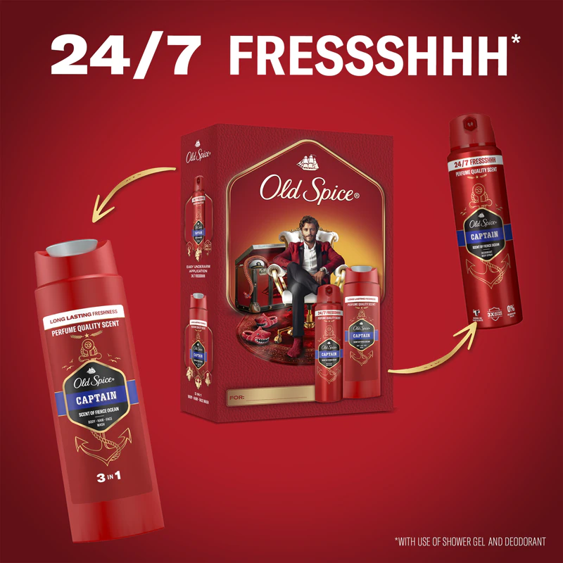 Conjunto de presente Old Spice Captain Gentleman para homens