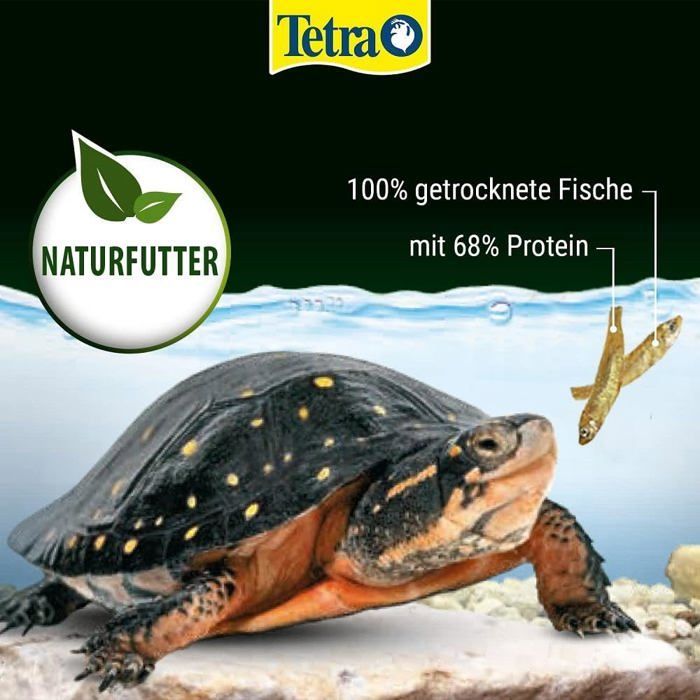 Alimento para Tartarugas Aquáticas Tetra - Anchovas Desidratadas - 1 L - 68% de Proteína - Natural - Sem Alérgenos - Grânulos XL