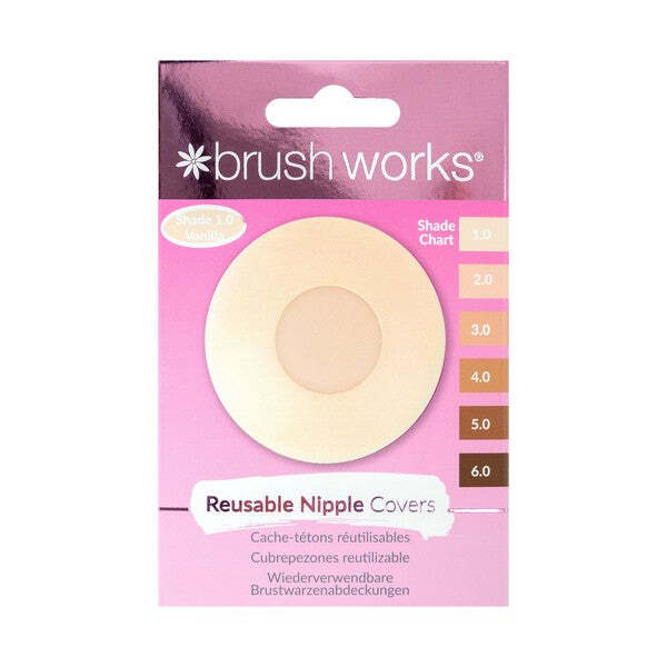 Silikonové návleky na bradavky Brushworks pro opakované použití, odstín 1.0