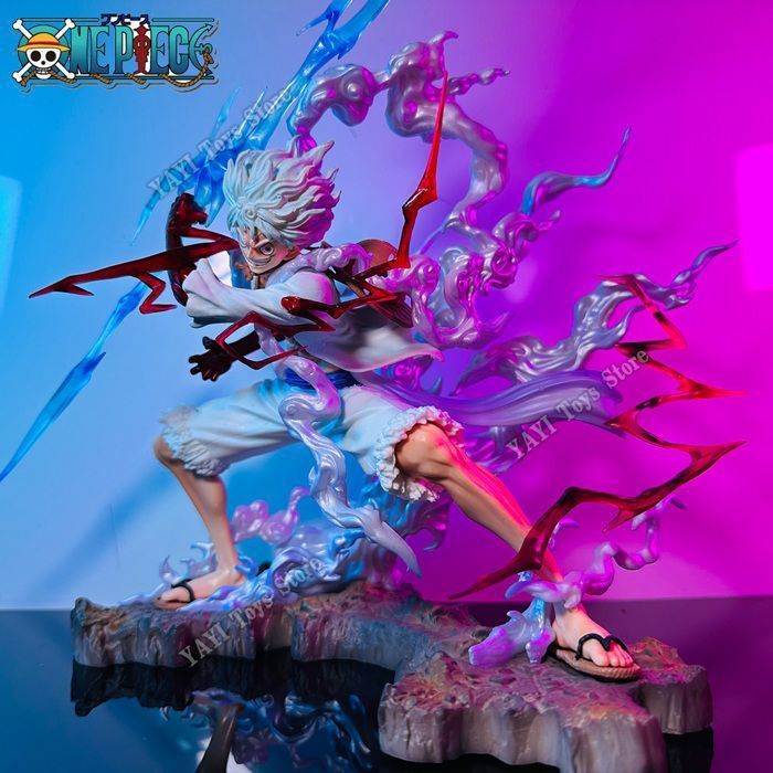 One Piece Anime Figure Monkey D. Luffy Gear 5 PVC Statue Action Figures 28cm