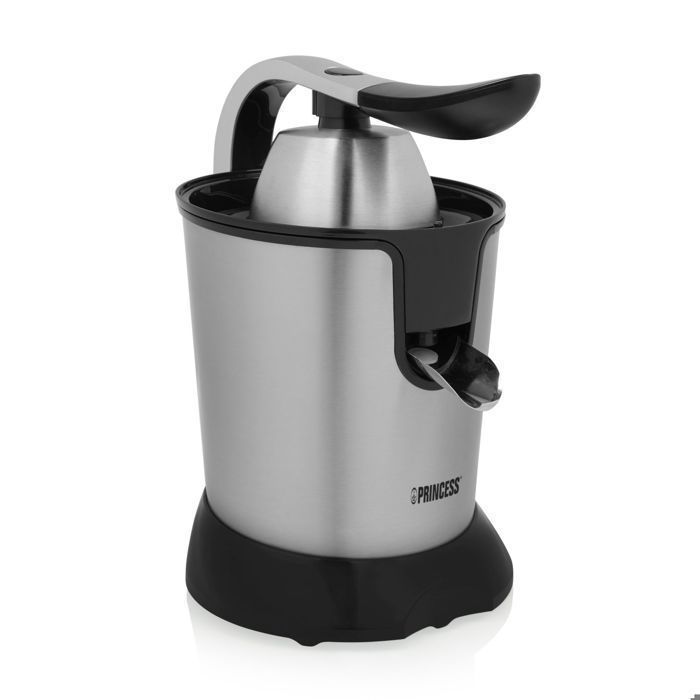 PRINCESS Presse-agrumes électrique 1000 W – 2 cônes, filtre à pulpe réglable, inox
