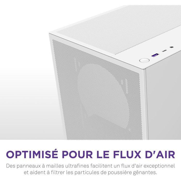Case mid-tower ATX compatto - NZXT - CC-H52FW-01 - H5 Flow - Bianco