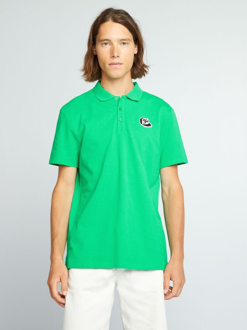 Polo Piqué de Algodão - VERDE