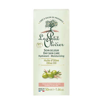 Crema hidratante de día Le Petit Olivier con aceite de oliva, 50 ml