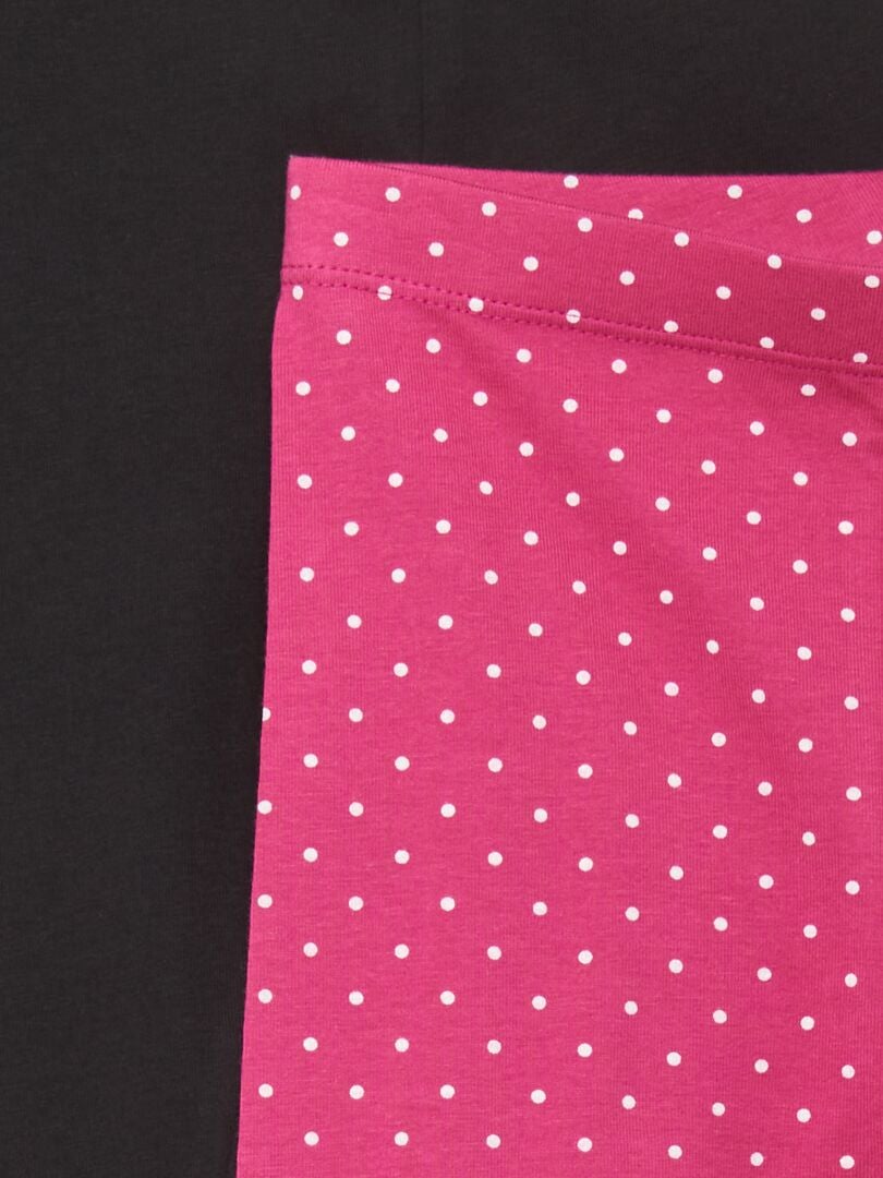 Conjunto de 2 leggings de punto de 2 piezas - ROSA