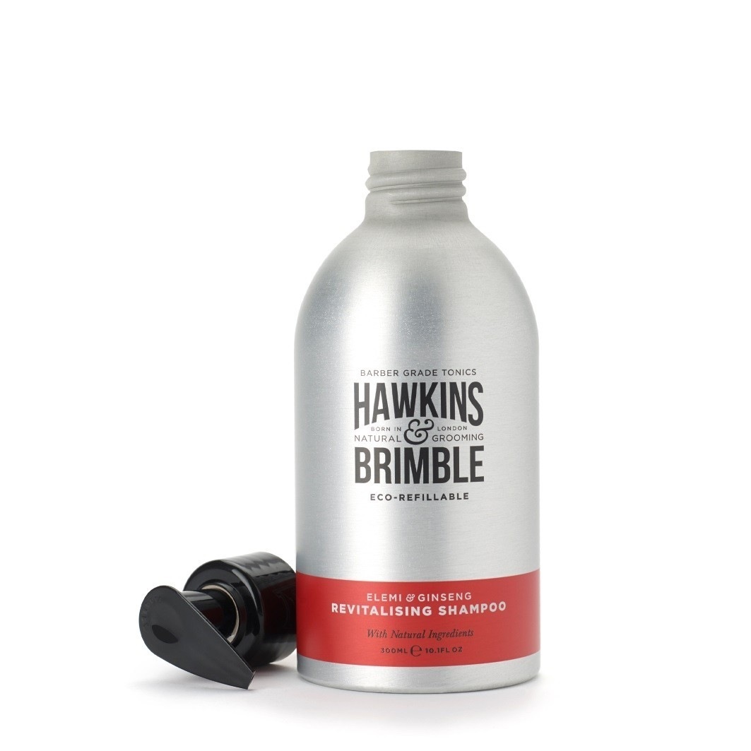 Hawkins & Brimble tekočina za lase, šampon Hawkins & Brimble, okolju prijazen, polnilni – 300 ml