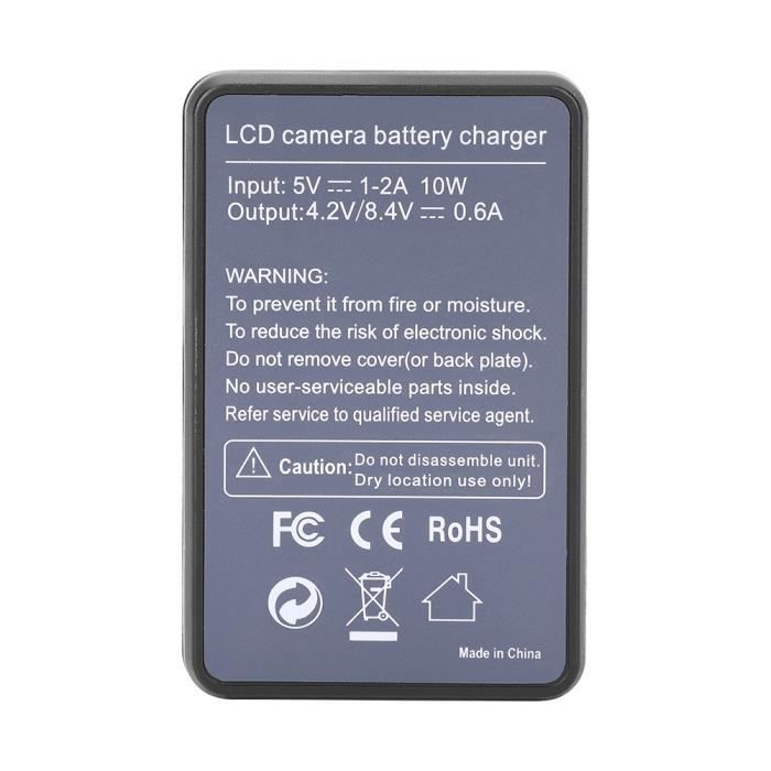 Cargador de batería USB AYNEFY para LP-E17, puerto de carga USB de una sola ranura con pantalla LCD para Canon