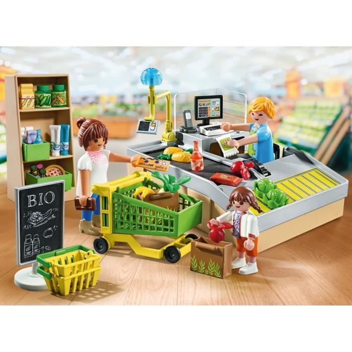 PLAYMOBIL 71648 Supermarktkasse, Mein Einkaufsleben, Aktionspackung, 65 Teile, ab 4 Jahren