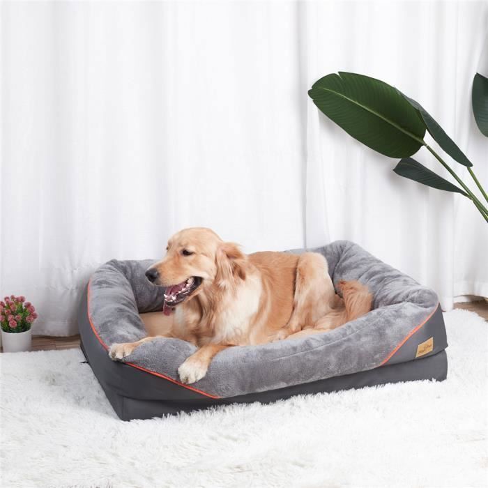 Panier Chien Orthopédique - UNHO - XL - Déhoussable - Lavable - 97x72x29cm