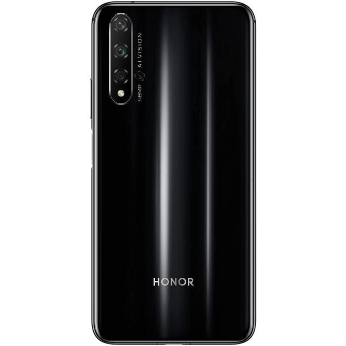 Smartphone HONOR 20, 6 GB di RAM, 128 GB di memoria interna, display Full Screen da 6,26 pollici, quadrupla fotocamera AI da 48 MP e fotocamera frontale integrata da 32 MP, doppia SIM.