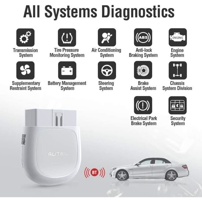 Autel MaxiAP AP200 OBD2 Scanner Bluetooth Car Diagnostic Tool for iOS and Android Engine Code Reader