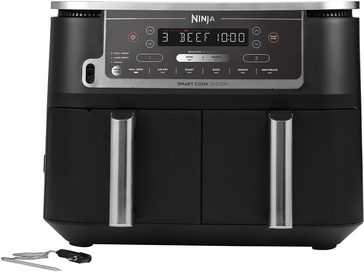 NINJA Airfryer AF451EU - Inhoud 9,5 liter - Dubbele watertank - 6 kookprogramma's - 2470W