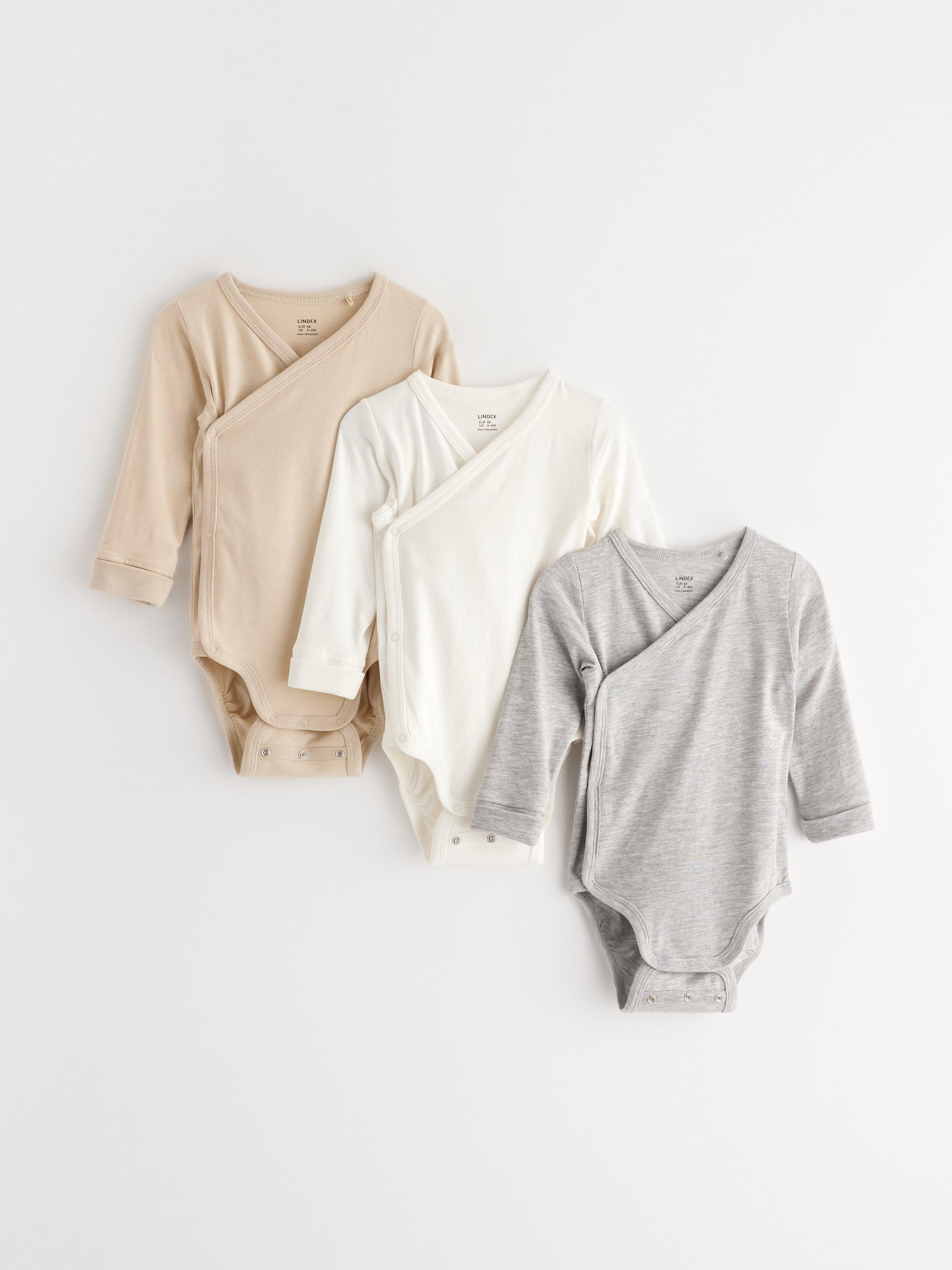 Set de 3 pantaloni scurți omlottbody bej deschis