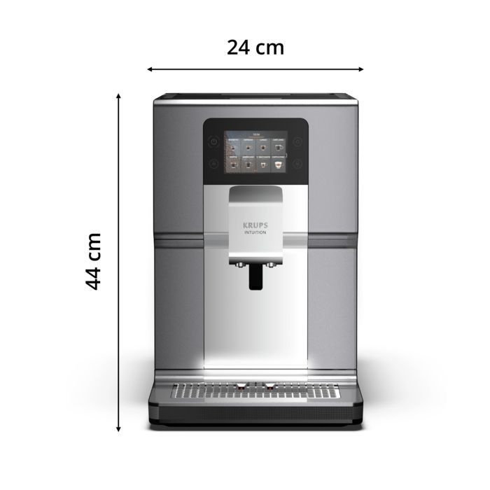 KRUPS Machine à café broyeur à grain, Ecran tactile couleur, 15 recettes, EA875E10