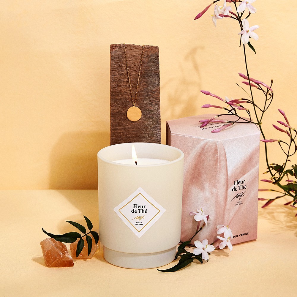 MY JOLIE CANDLE Bougie bracelet argent fleur de thé