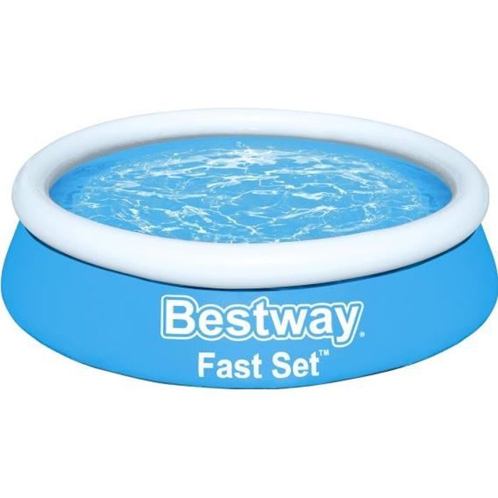 Piscina desmontable BESTWAY - Montaje rápido - Ø 183 cm - Redonda (Incluye parche de reparación)