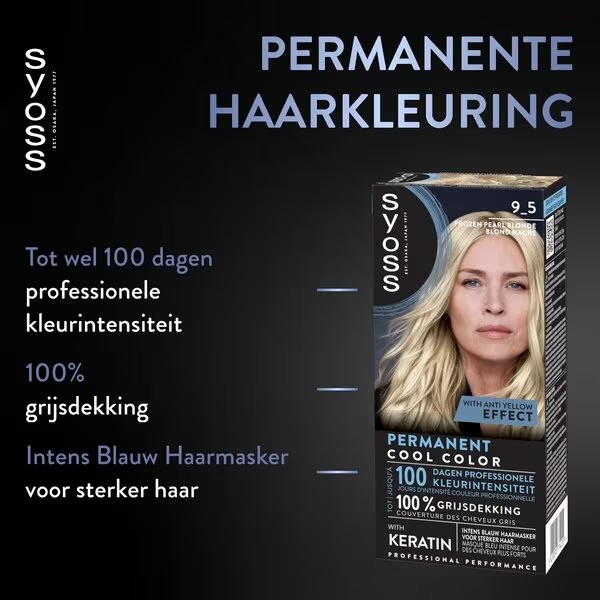 Syoss Salonplex 9-5 Frozen Pearl Blonde permanentna barva za lase