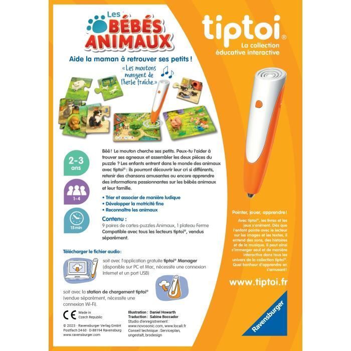 tiptoi® Animales Bebé, Juego Educativo, 00187, A partir de 2 años, Ravensburger