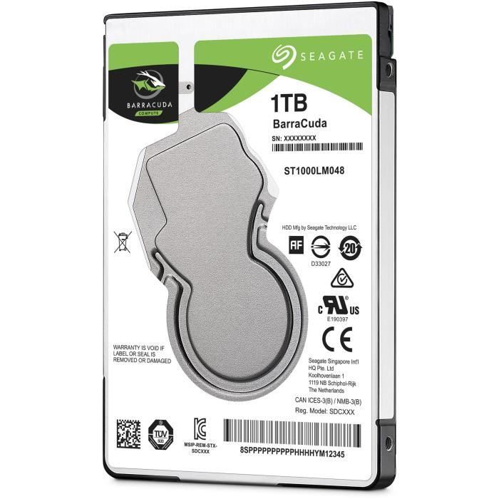 SEAGATE - Internal Hard Drive - BarraCuda - 1TB - 5400 RPM - 2.5