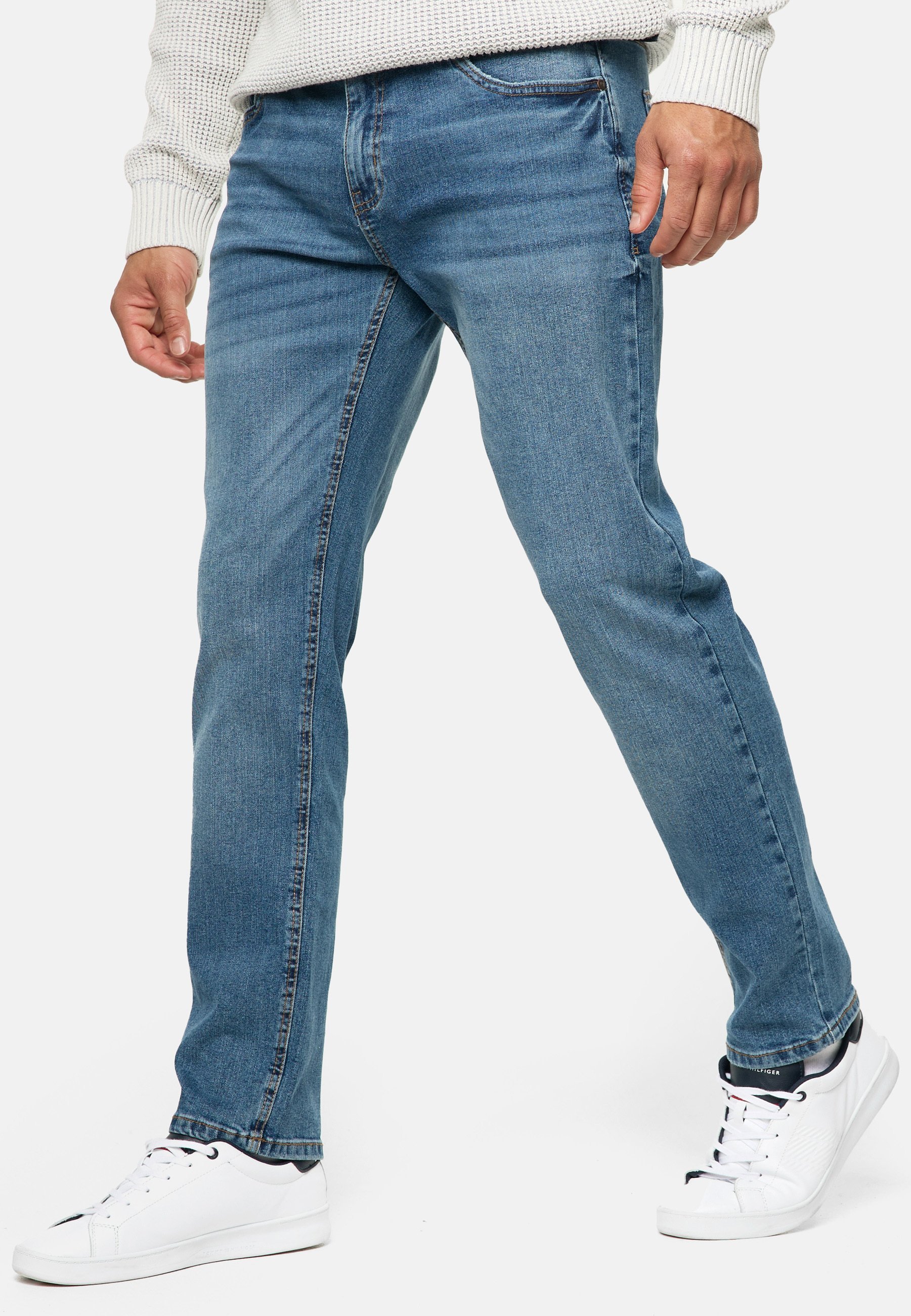 INDICODE JEANS SANTINO - Jean coupe slim - Gris foncé moyen