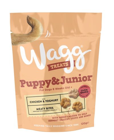 Wagg Puppy & Junior kjøttbiter med kylling og yoghurt