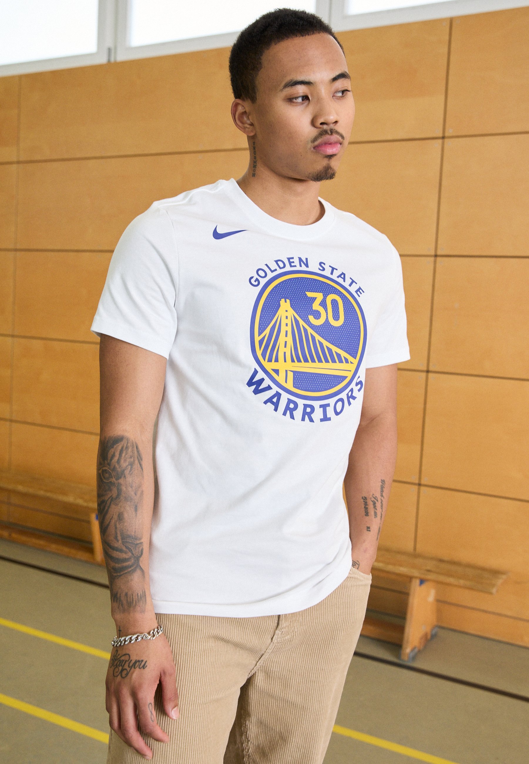 Koszulka Nike Performance NBA GOLDEN STATE WARRIORS STEPH CURRY z imieniem i numerem - Koszulka z nadrukiem - biały/curry stephen