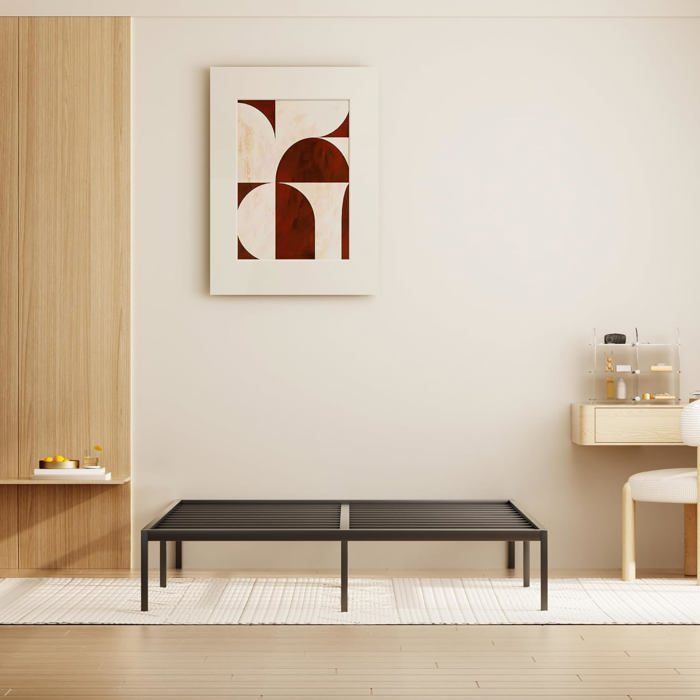 Estructura de cama - STANOW - Modelo Stanew - 160 x 200 cm - Base de láminas - Fácil montaje