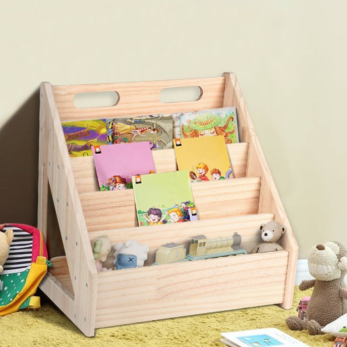 Children's Bookshelf - MENGDA - Reading Bookshelf - 6 Tiers - Kindergarten Storage Shelf 41.9×41.9×30.4cm