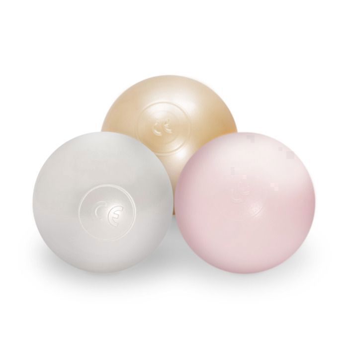 MISIOO Colorful Plastic Ball Pit Balls for Babies and Children, 6 cm, 600 Balls: Pink/Gold/Pearl White